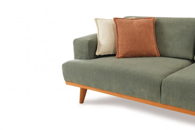 Berlin Koltuk Takımı Yeşil - Krem 3+3+1